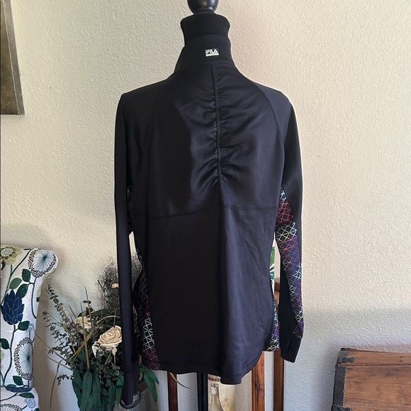Fila Women's Black and Athletic/ Running Zip Up Jacket | XL - Picture 6 of 7
